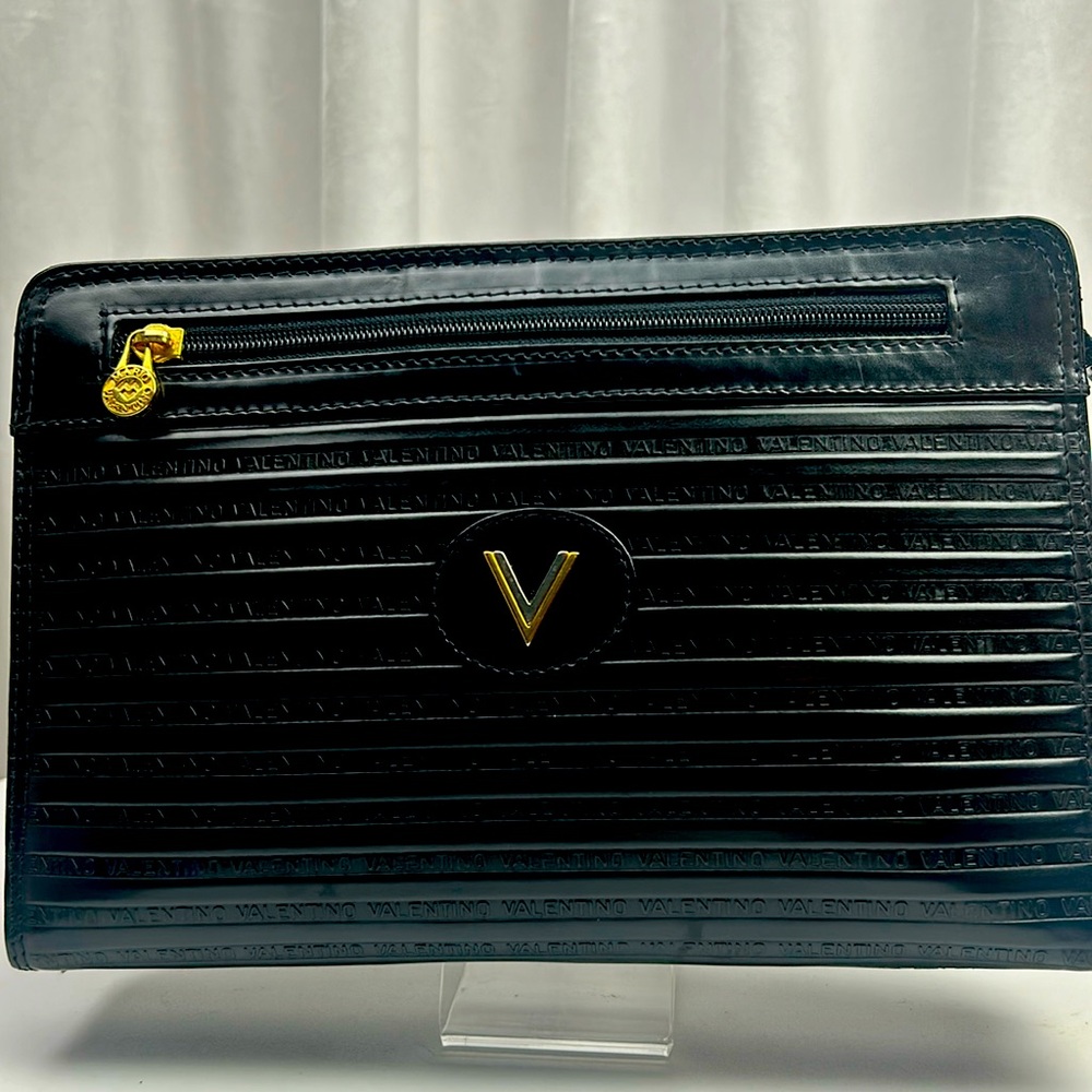 Mario Valentino black Clutch Black Noir